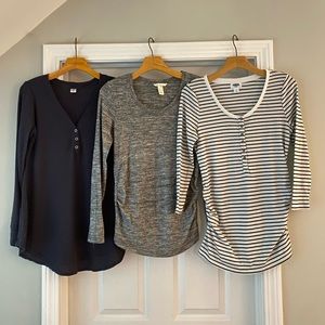 Bundle of Three Maternity Long Sleeve T-Shirts